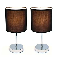 Simple Designs Mini Basic 2 pc Table Lamp Set