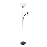 Simple Designs Floor Lamp with Reading Light