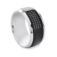 Mens 24.5MM 1/5 CT. T.W. Black Cubic Zirconia Band