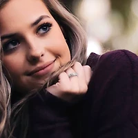 Womens 2mm 1/10 CT.T.W. Natural Diamond Sterling SIlver Round Crossover Ring