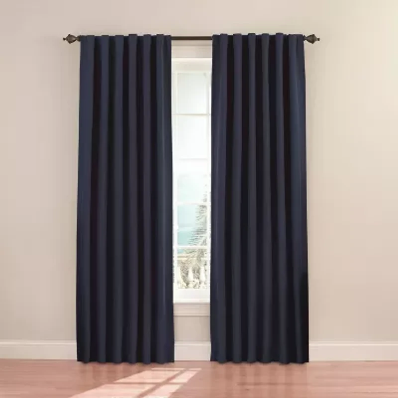 Eclipse Fresno Rod Pocket Blackout Single Curtain Panel