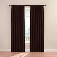 Eclipse Fresno Rod Pocket Blackout Single Curtain Panel