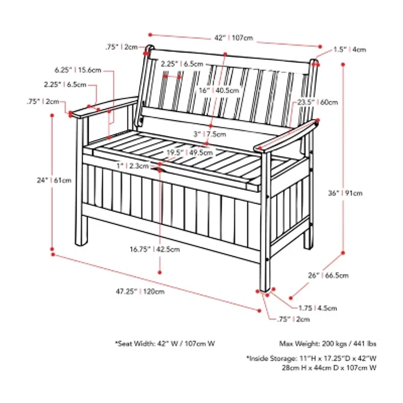 Corliving Miramar Bench