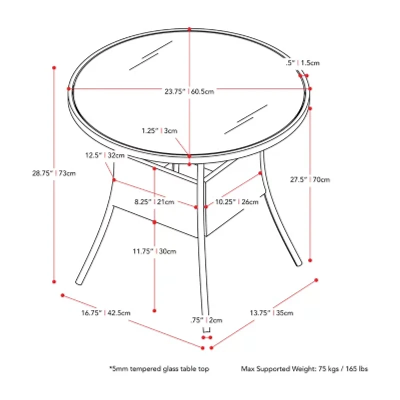 Corliving Parksville Bistro Table