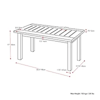 Corliving Miramar Weather Resistant Coffee Table