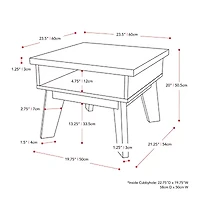 Corliving Hollywood Storage End Table