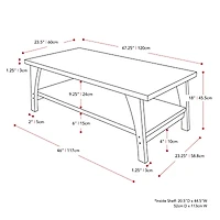 Corliving Hollywood Storage Coffee Table