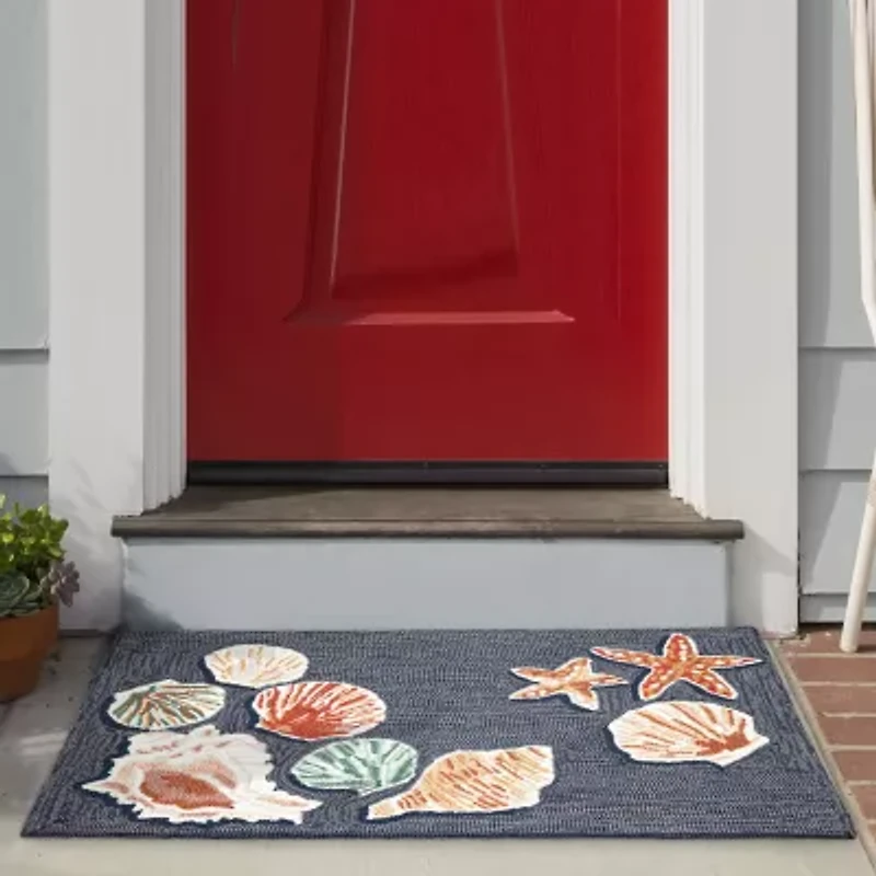 Liora Manne Frontporch Beachcomber Hand Tufted Washable Indoor Outdoor Rectangular Accent Rug