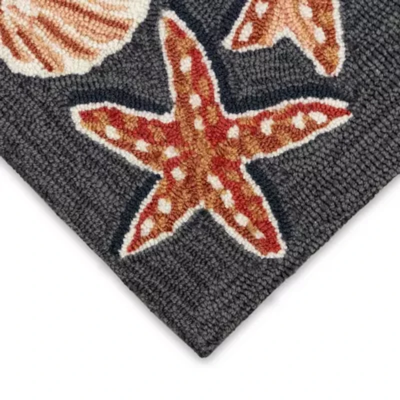 Liora Manne Frontporch Beachcomber Hand Tufted Washable Indoor Outdoor Rectangular Accent Rug