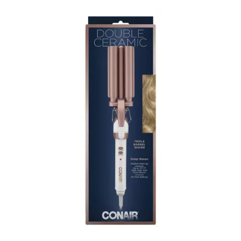 Conair Double Ceramic Rose Gold Triple Hair Waver