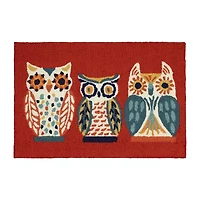 Liora Manne Frontporch What A Hoot Hand Tufted Washable Indoor Outdoor Rectangular Accent Rug
