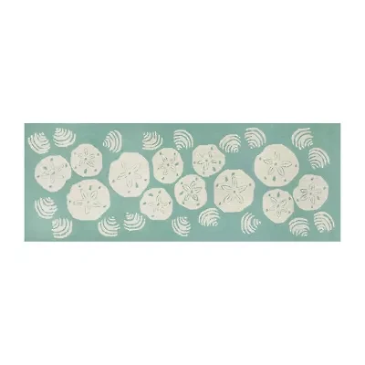 Liora Manne Frontporch Shell Toss Hand Tufted Washable Indoor Outdoor Rectangular Accent Rug
