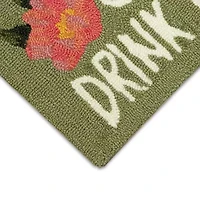 Liora Manne Frontporch Happy Drinks Hand Tufted Washable Indoor Outdoor Rectangular Accent Rug