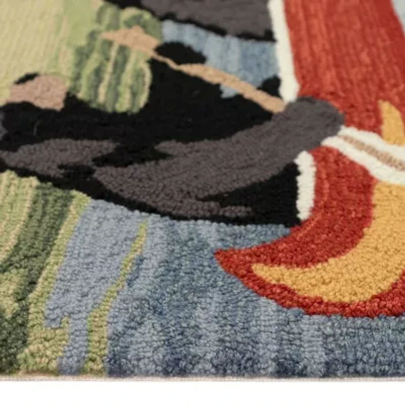 Liora Manne Frontporch Are We Bear Yet? Hand Tufted Washable Indoor Outdoor Rectangular Accent Rug