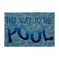 Liora Manne Frontporch This Way To The Pool Hand Tufted Washable Indoor Outdoor Rectangular Accent Rug