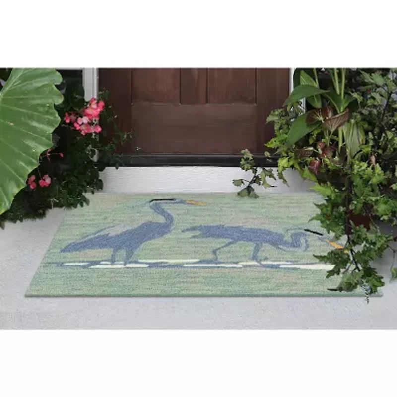 Liora Manne Frontporch Heron Lake Hand Tufted Washable Indoor Outdoor Rectangular Accent Rug