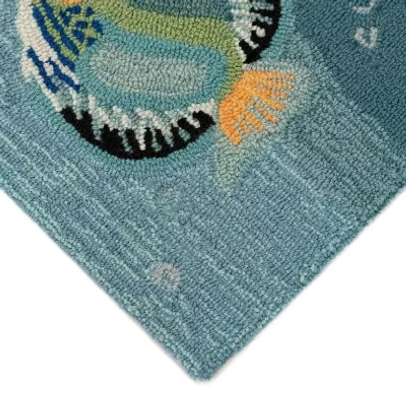 Liora Manne Frontporch Aquarium Hand Tufted Washable Indoor Outdoor Rectangular Accent Rug