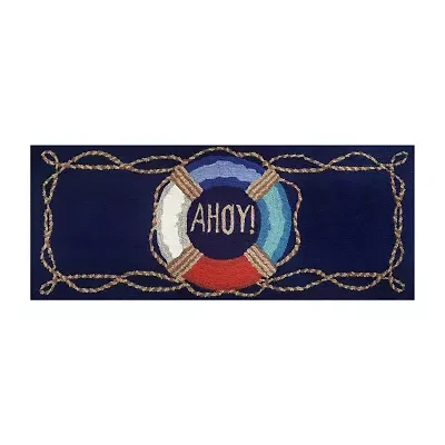 Liora Manne Frontporch Ahoy Hand Tufted Washable Indoor Outdoor Rectangular Accent Rug