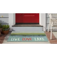 Liora Manne Frontporch Live Love Lake Hand Tufted Washable Indoor Outdoor Rectangular Accent Rug