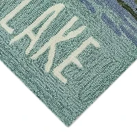 Liora Manne Frontporch Live Love Lake Hand Tufted Washable Indoor Outdoor Rectangular Accent Rug