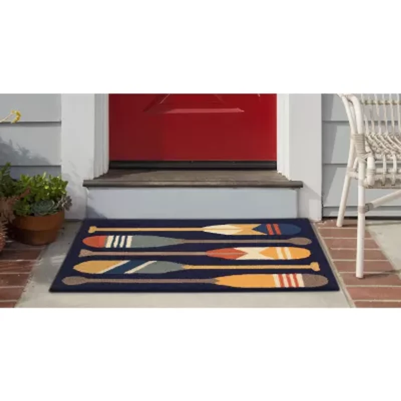 Liora Manne Frontporch Paddles Hand Tufted Washable Indoor Outdoor Rectangular Accent Rug