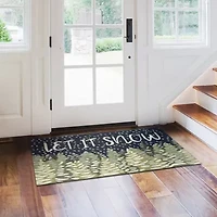 Liora Manne Frontporch Let It Snow Hand Tufted Washable Indoor Outdoor Rectangular Accent Rug