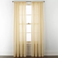 Linden Street Jameson Cotton Rod Pocket Sheer Single Curtain Panel