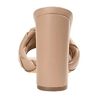 Journee Collection Maysie Womens Round Open Toe Block Heel Pumps