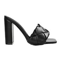 Journee Collection Maysie Womens Round Open Toe Block Heel Pumps