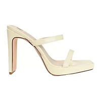 Journee Collection Naivee Womens Round Open Toe Block Heel Pumps