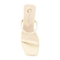 Journee Collection Naivee Womens Round Open Toe Block Heel Pumps