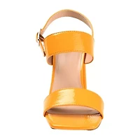 Journee Collection Adras Womens Round Open Toe Block Heel Pumps