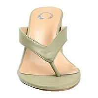 Journee Collection Alika Womens Round Open Toe Block Heel Pumps