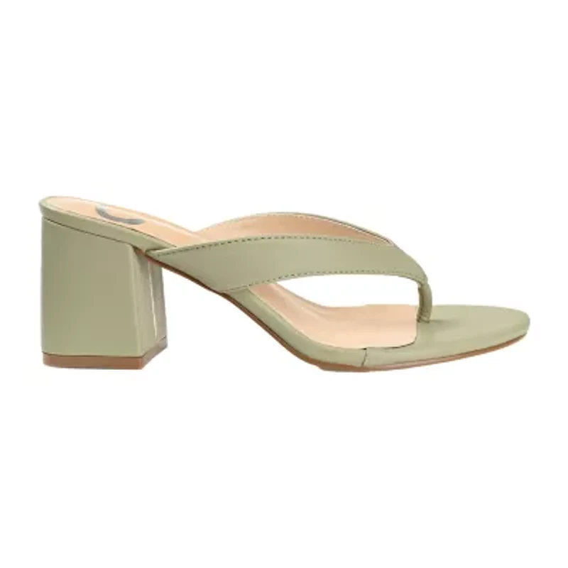 Journee Collection Alika Womens Round Open Toe Block Heel Pumps