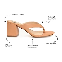 Journee Collection Alika Womens Round Open Toe Block Heel Pumps