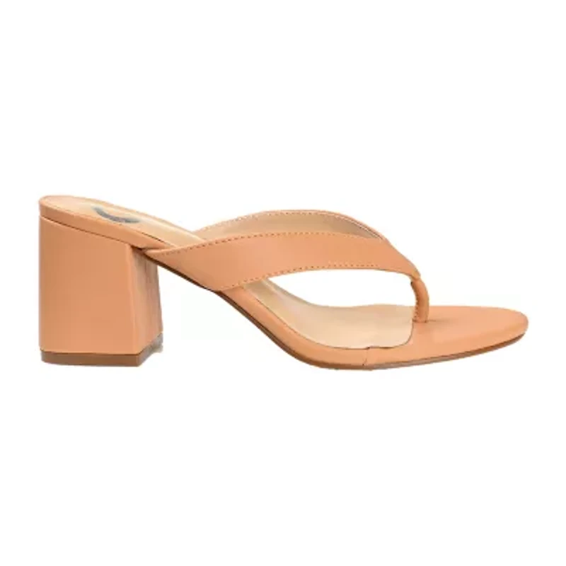 Journee Collection Alika Womens Round Open Toe Block Heel Pumps