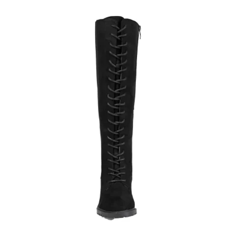 Journee Collection Womens Jenicca Stacked Heel Dress Boots