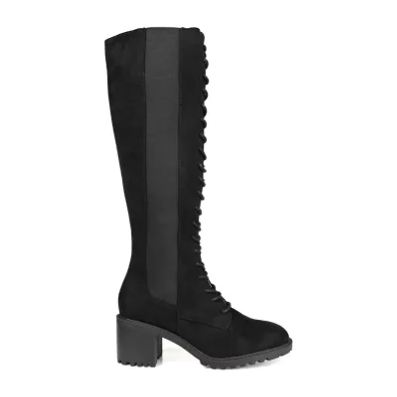 Journee Collection Womens Jenicca Stacked Heel Dress Boots