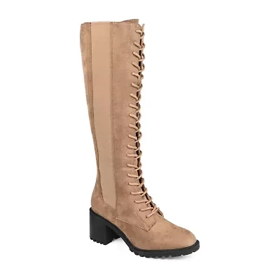 Journee Collection Womens Jenicca Stacked Heel Dress Boots