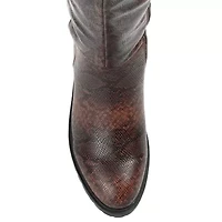 Journee Collection Womens Aryia Stacked Heel Over the Knee Boots