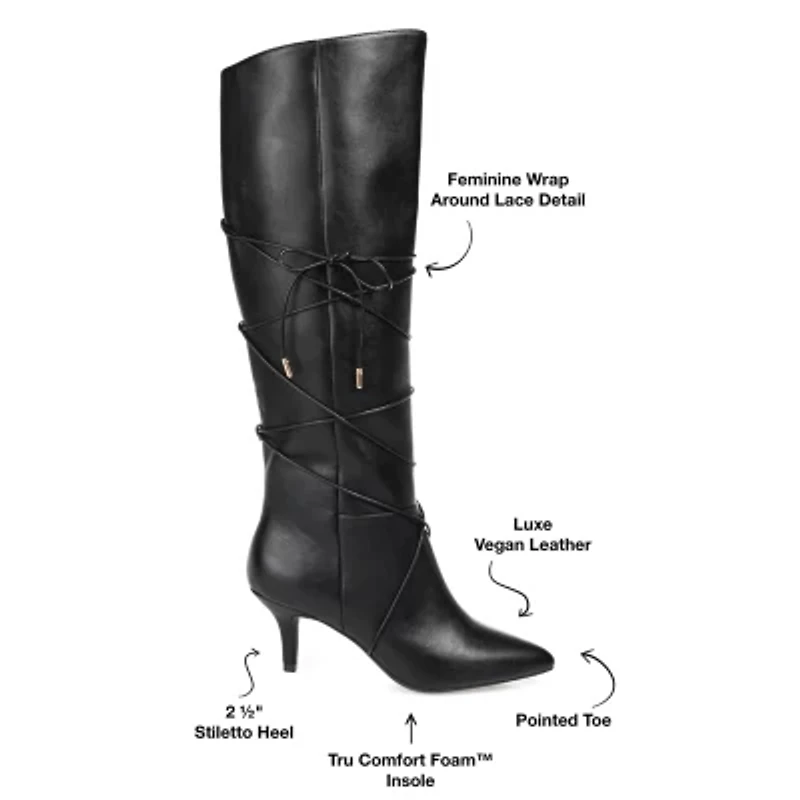 Journee Collection Womens Kaavia Stiletto Heel Riding Boots