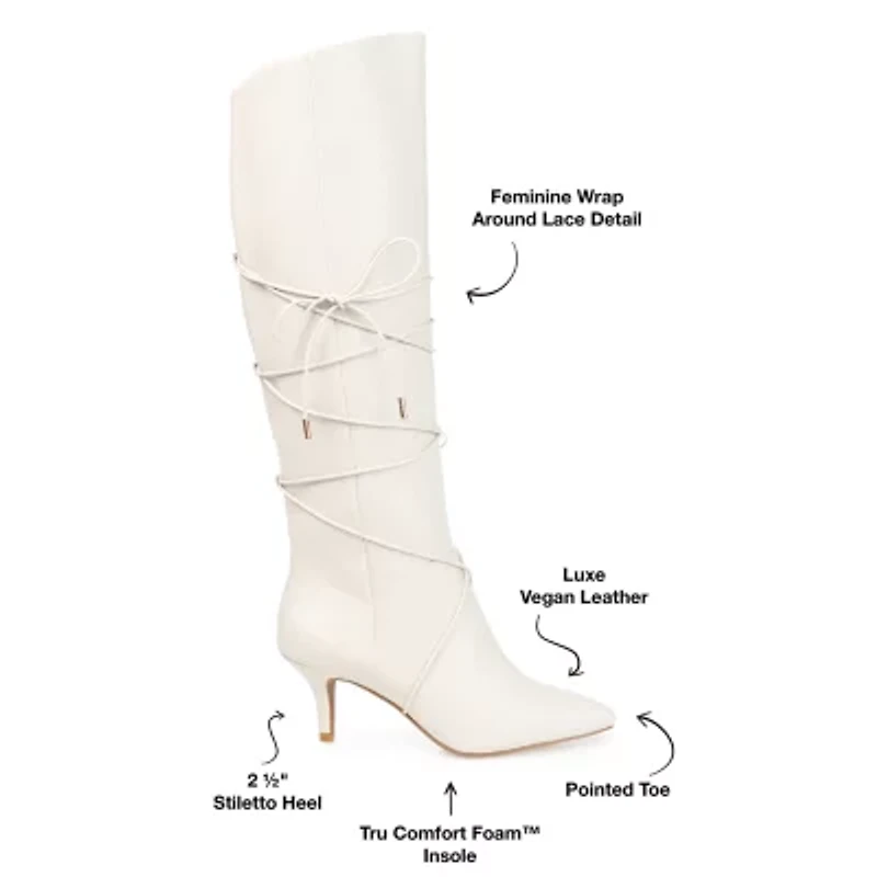 Journee Collection Womens Kaavia Stiletto Heel Riding Boots