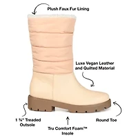 Journee Collection Womens Nadine Block Heel Winter Boots