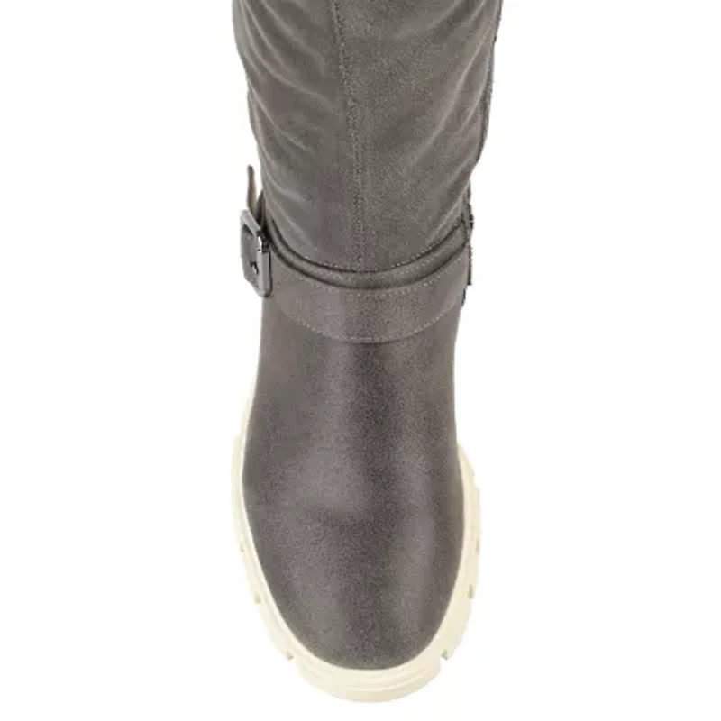 Journee Collection Womens Salisa Wide Calf Block Heel Over the Knee Boots