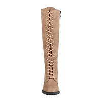 Journee Collection Womens Jenicca Wide Calf Stacked Heel Dress Boots