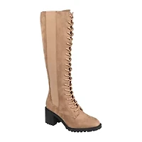 Journee Collection Womens Jenicca Wide Calf Stacked Heel Dress Boots