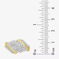 Womens 1 CT.T.W. Lab-Grown Diamond 10K Gold Cocktail Ring