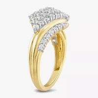 Womens 1 CT.T.W. Lab-Grown Diamond 10K Gold Cocktail Ring