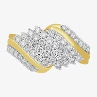 Womens 1 CT.T.W. Lab-Grown Diamond 10K Gold Cocktail Ring