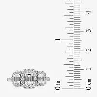 Signature By Modern Bride (H-I / Si2) Womens 2 CT. T.W. Lab Grown White Diamond 14K Gold Side Stone Engagement Ring